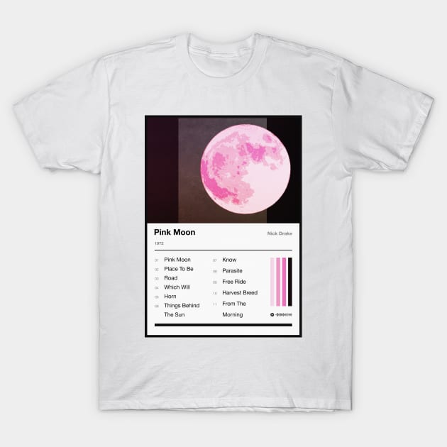 Pink Moon Tracklist T-Shirt by fantanamobay@gmail.com